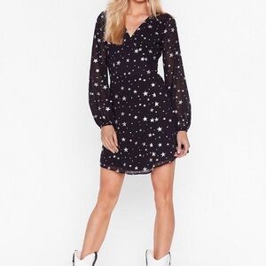 Nasty Gal Enchanted Star Wrap Dress Sz 8